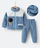 Kookie Kids Full Sleeves Front Zipper Winter Wear Suit With Astronaut Applique - Blue