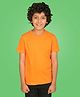 NUSYL Cotton Half Sleeves Solid Tee - Orange