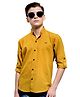 MASHUP Full Sleeves Solid Shirt - Mustard