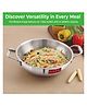 HAZEL Triply Stainless Steel Induction Bottom Kadhai Karahi Kadai, 4 Litre, 29.9 cm