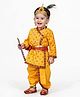 Kaku Fancy Dresses Janmashtami Theme Full Sleeves Abstract Printed Krishna Costume Set - Yellow