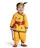 Kaku Fancy Dresses Janmashtami Theme Full Sleeves Mor Pankh Printed Krishna Costume Set - Yellow