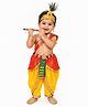 Kaku Fancy Dresses Janmashtami Theme Abstract Printed Krishna Costume Set - Red