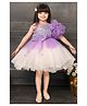 Lagorii Sleeveless Sequins And Bow Embellishment Frock - Lavender