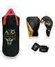 AXG New Goal Stylish & Durable Unfilled 2 feet Punching Bag with Hand Wraps & Gloves Boxing Kit