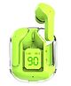 iCruze Maxpods LED Digital Display TWS Earbuds with Voice Assistance, Dual Mic & Bluetooth Version V5.3- Green