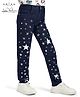 Arias Cotton Denim Woven Full Length Stretchable Fold-Up Hem Jeans with Star Print- Dark Wash