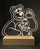 The Paper Boutique Night Lamp Ballu & Little Girl Cartoon Character LED 3D Illusion kids Bed Room Night Light Lamp.