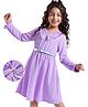 Hola Bonita knit Full Sleeves Frock with Sequin Detailing - Lavender