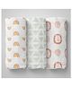 1ST STEP 100% Cotton Muslin Baby Swaddle Set, Pack of 3