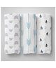 1ST STEP 100% Cotton Muslin Baby Swaddle Set, Pack of 3