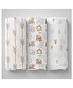1ST STEP 100% Cotton Muslin Baby Swaddle Set, Pack of 3