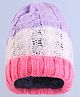Pine Kids Winter Cap with Cable Knit Design - Multicolor