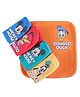 Babyhug Disney Interlock Knit Wash Cloth With Mickey Mouse & Friends Graphic Pack of 5 L 28 x B 28 cm - Multicolor
