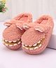 Oh! Pair Slip On Winter Shoes with Dino Applique - Pink