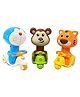 New Pinch Friction Powered Toys for Kids Cute Animal Pressure Powered Scooty Car Play Set Press The Head Scooter Press N Go Toy