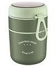 New Pinch Vacuum Insulated Food Container Thermal Lunch Box  Wide Mouth Food Jar with Foldable Spoon Portable Lunch Thermoses for School Office Work (Double Layer green  710 ml)