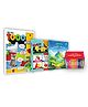 Kids' First Library Box Set of 10 Board Books + Kids' First Nursery Rhymes Padded Board Book + Kids' First 4 in 1 Padded Board Book + My First 1000 Words Book l Combo Gift Set of 4 1 to 3 Years