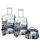 Polo Class 2 Piece Set Trolley Bags 20 Inches 28 Inches With 1 Vanity - White & Purple