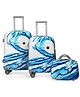 Polo Class 2 Piece Set Trolley Bags 24 Inches 28 Inches With 1 Vanity - Blue
