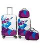 Polo Class 2 Piece Set Trolley Bag 20 Inches 24 Inches With 2 Pieces Vanity - White Black & Blue