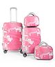 POLO CLASS 2Pc Set Hard Luggage Trolley Bag (20/24 inch) with 2 pc Vanity - Pink
