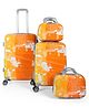 POLO CLASS 2Pc Set Hard Luggage Trolley Bag (20/24 inch) with 2 pc Vanity - Orange