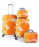 POLO CLASS 2Pc Set Expandable Handle Luggage Trolley bag (24/28 inch) with 2 Pc Vanity Bag - Orange