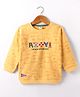 ToffyHouse 100% Cotton Knit Full Sleeves Boat Printed & Embroidered  Winter Sweatshirt - Yellow