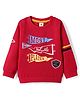 ToffyHouse Fleece Knit Full Sleeves Winter Sweatshirt With Text Print - Red