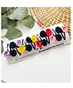 Bobbles & Scallops Set of 8 Colour Blocked Crochet Bow Detailed Snap Clips - Black