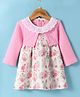 ToffyHouse Knit Full Sleeves Floral Printed Frock - Cream