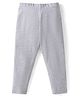 Babyhug Cotton Lycra Knit Full Length Solid Color Leggings with Stretch - Grey