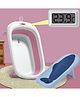 TONY STARK Foldable Baby Bathtub & Premium Baby Bather/Sling Bather Seat With Water Temperature Display With Drain Plug & Portable Anti Slip Collapsible For Newborn Infant Toddlers & Kids - Pink