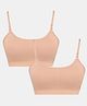 SillySally Pack Of 2 Sleeveless Solid Padded Bras - Skin