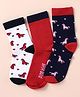 Pine Kids Knit Ankle Length Silvadur Antimicrobial Unicorn Designed Socks Pack Of 3 ( Color May Vary )