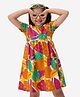 The Souled Store Cotton Half Sleeves Fruits Printed Dress - Multi Colour