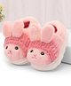 Oh! Pair Slip On Winter Shoes with Bunny  Applique - Pink