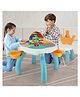 R for Rabbit Little Genius Regal Kids Study Table Set with Chair, 4 in 1 Multifunctional Desk Set for 3-7 Years Kids, Upto 45kgs Weight Capacity (Lake Blue Multi)