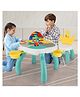 R for Rabbit Little Genius Regal Kids Study Table Set with Chair, 4 in 1 Multifunctional Desk Set for 3-7 Years Kids, Upto 45kgs Weight Capacity (Green Multi)