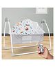 R for Rabbit Lullabies Plus Electric Cradle with Automatic Swing, Remote Control, Bluetooth, Smart Timer, Mosquito Net & Mattress, Soothing Music for Baby Age 0-2 Years (Grey)