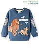 Babyoye Disney Terry Knit Full Raglan Sleeves Sweatshirt with Lion King Graphic & Quiltted Detailing -  Blue