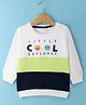 Kookie Kids Full Sleeves Sweatshirt with Text & Animal Patch - White