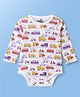 Doodle Poodle 100% Cotton Knit Full Sleeves Onesie Vehicles Print- White