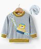 Kookie Kids Full Sleeves Winter T-Shirt With Bear Print - Grey
