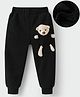 Kookie Kids Full Length Lounge Pants with Bear Applique - Black