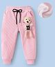 Kookie Kids Full Length Lounge Pants with Bear Applique - Pink