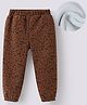 Kookie Kids Full Length Lounge Pants with Smiley Print - Brown
