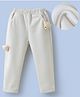 Kookie Kids Full Length Lounge Pants with Bear Applique - White