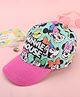 Babyhug Cotton Woven Cap With Minnie Mouse Graphics Pink - Circumference 48 cm